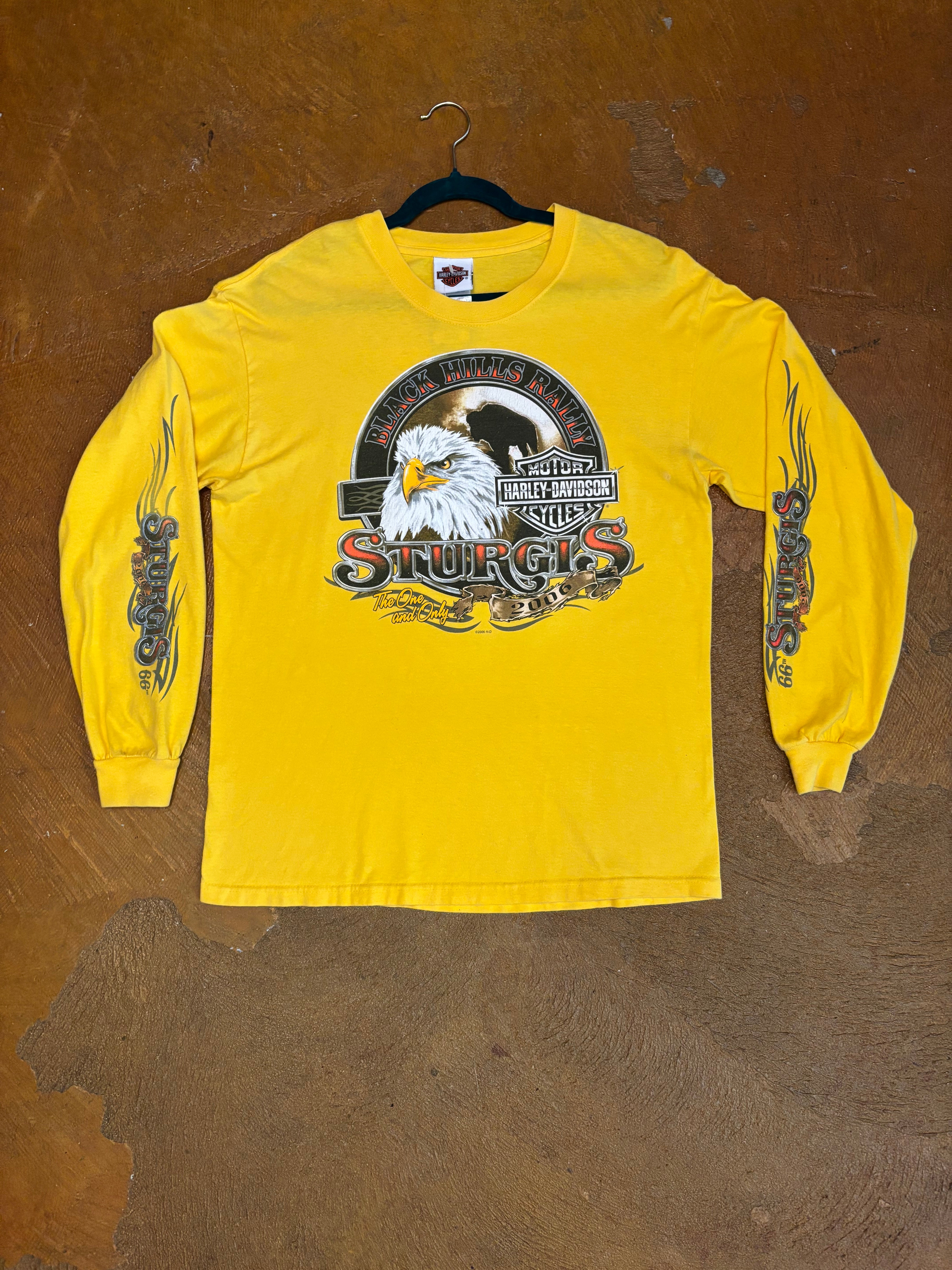 Vintage Harley Davidson, Sturgis 2006 Black Hills rally long sleeve shirt size M , made in USA