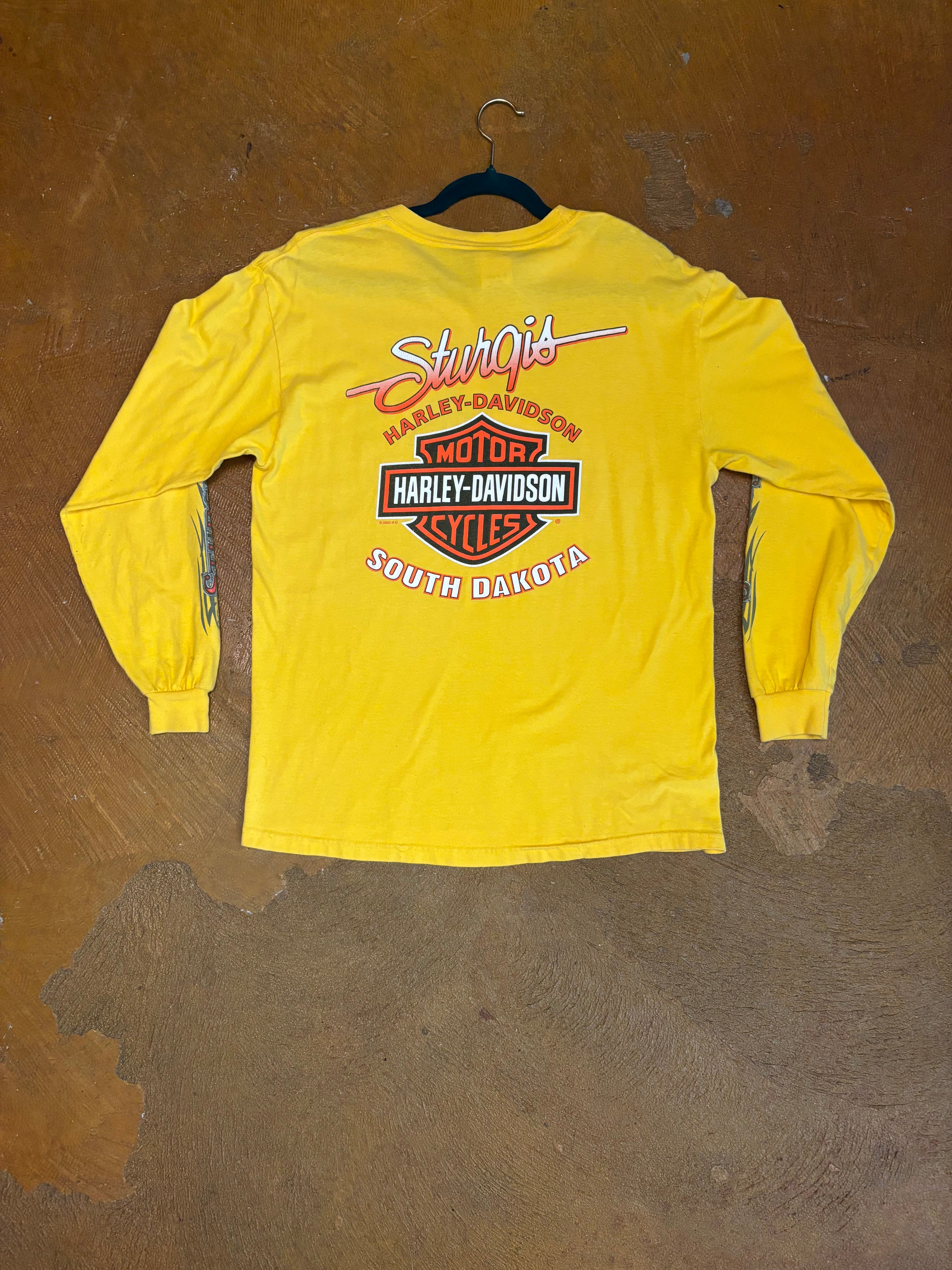 Vintage Harley Davidson, Sturgis 2006 Black Hills rally long sleeve shirt size M , made in USA
