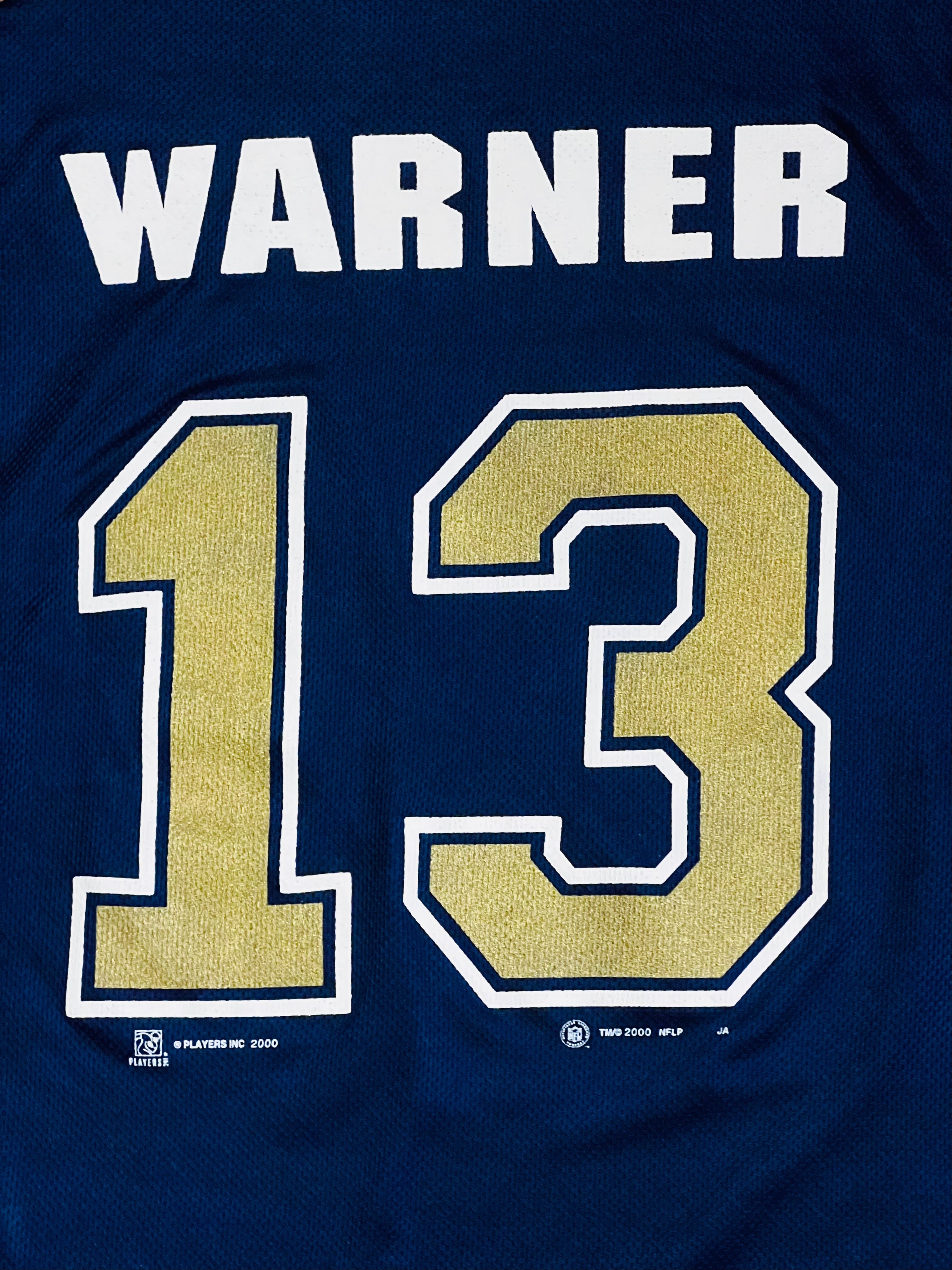 Vintage Sport Attack St. Louis Rams #13 Kurt Warner Jersey Sz. Large