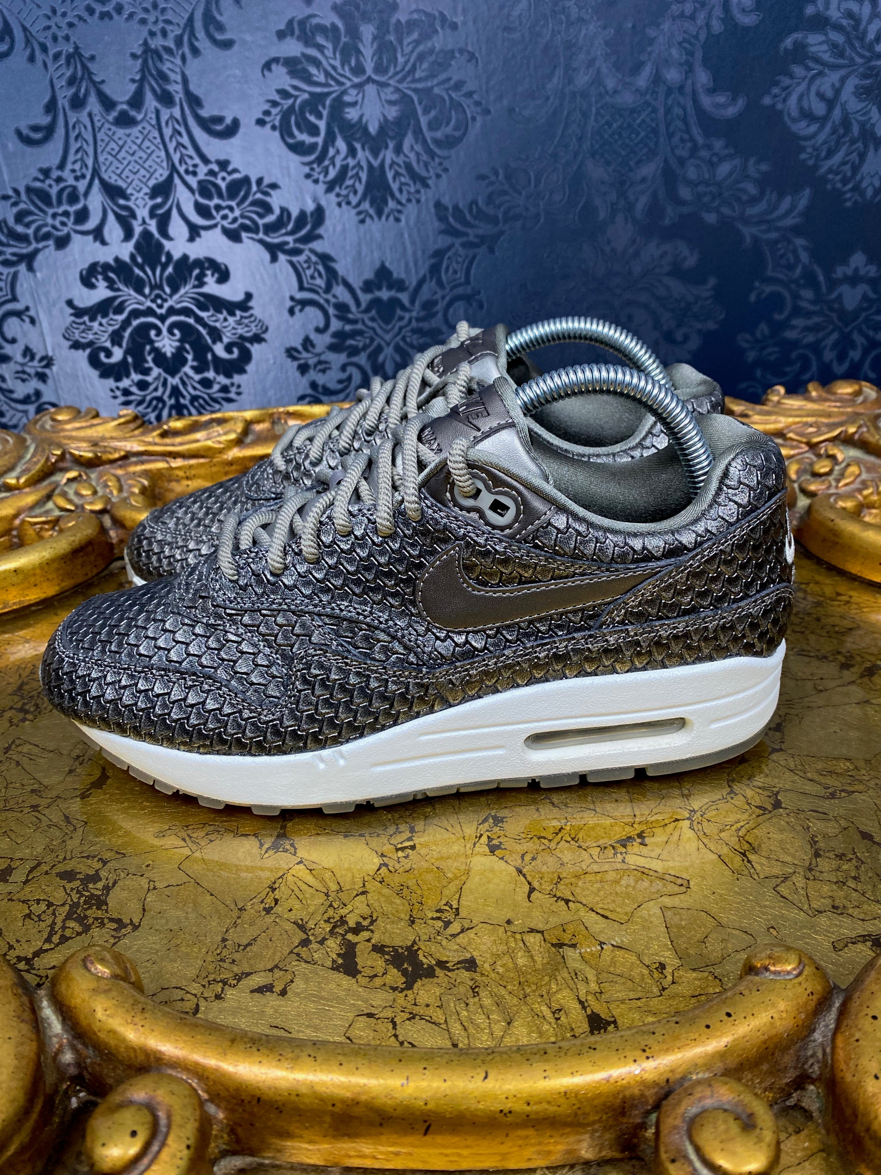 Rare Women's Air Max 1 Premium "Reptile Metallic Pewter"