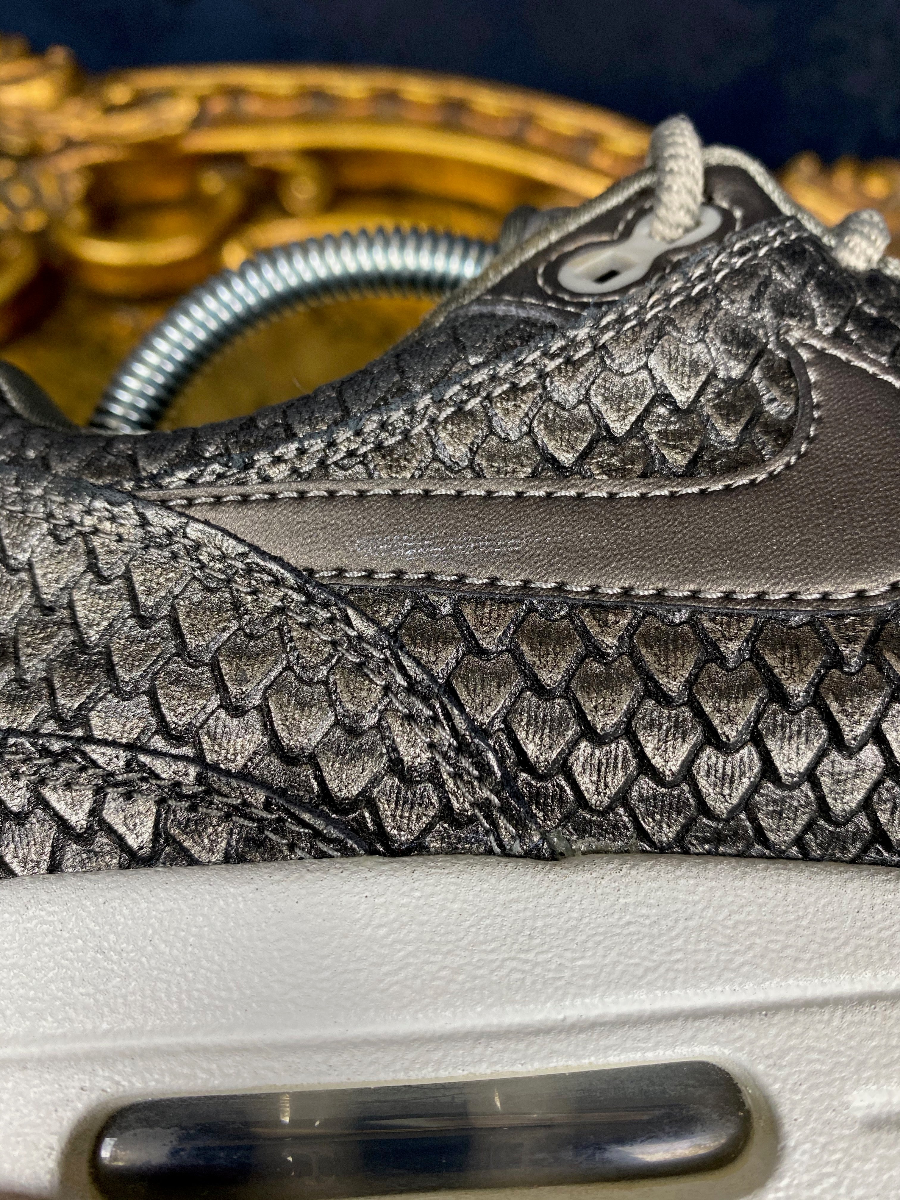 Rare Women's Air Max 1 Premium "Reptile Metallic Pewter"